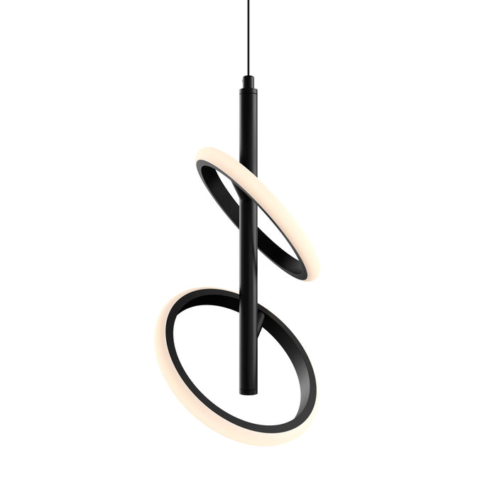 Ring Family, Pendant 2 Rings, 5cct | RRPD2CCBK