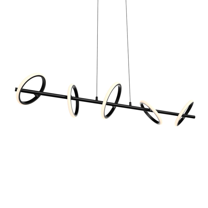 Ring Family, Linear Pendant 5 Rings, 5cct | RRPD5CCBK