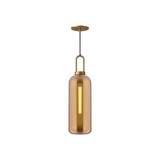 Soji 6-in Aged Gold/copper Glass 1 Light Pendant | PD401606AGCP