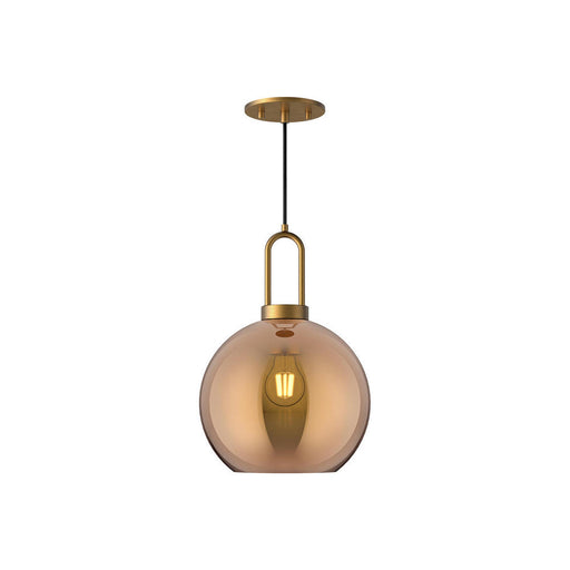 Soji 10-in Aged Gold/copper Glass 1 Light Pendant | PD601710AGCP
