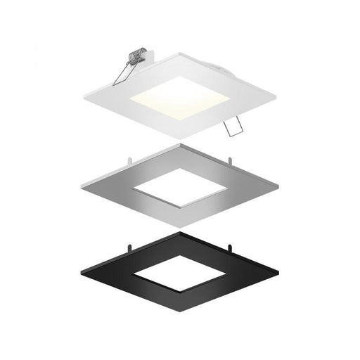 Dals 4 Inch Square LED Recessed Panel Light with Multi Trim