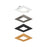 Recessed Square Panel Light With Included Trims | SPN4SQ-CC-3T