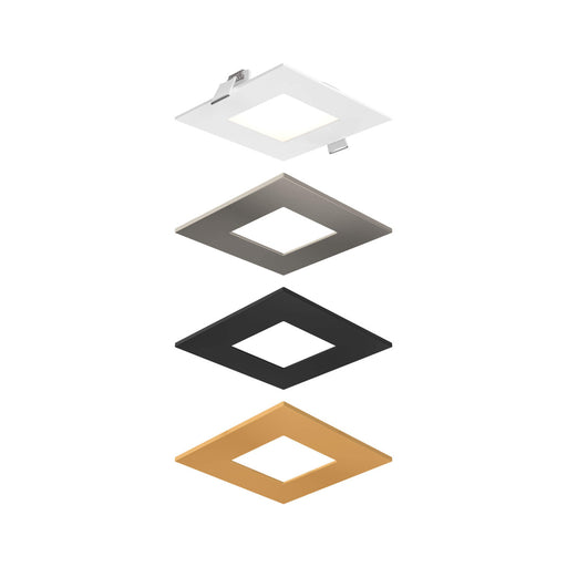 Recessed Square Panel Light With Included Trims | SPN4SQ-CC-3T