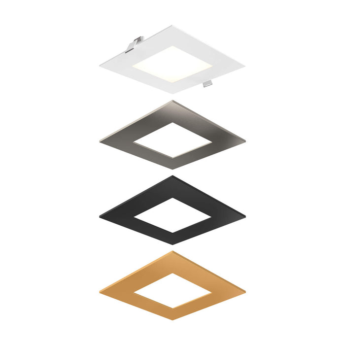 Recessed Square Panel Light With Included Trims - Universal 120v-347v, 0-10v Dimming | SPN6SQ-CC-V-3T