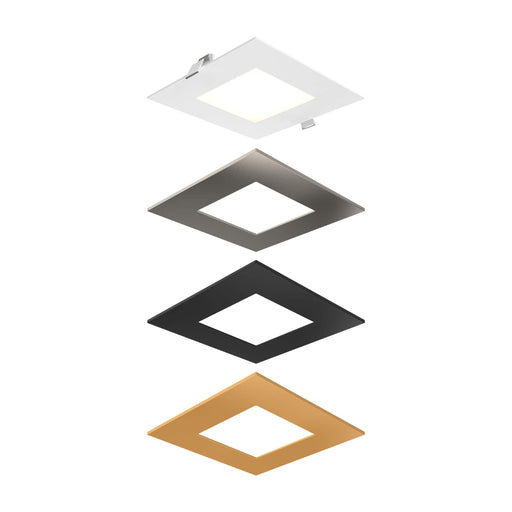 Recessed Square Panel Light With Included Trims | SPN6SQ-CC-3T