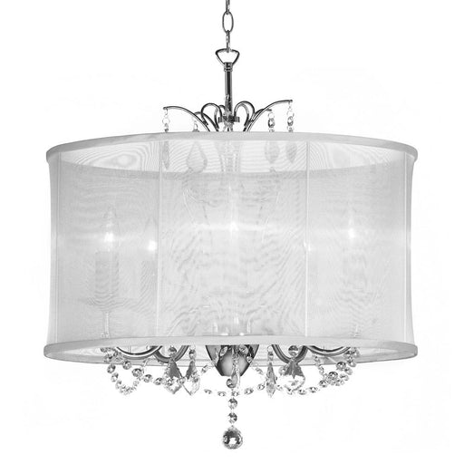 Dainolite 5 Lights Crystal Chandelier Wh Shd