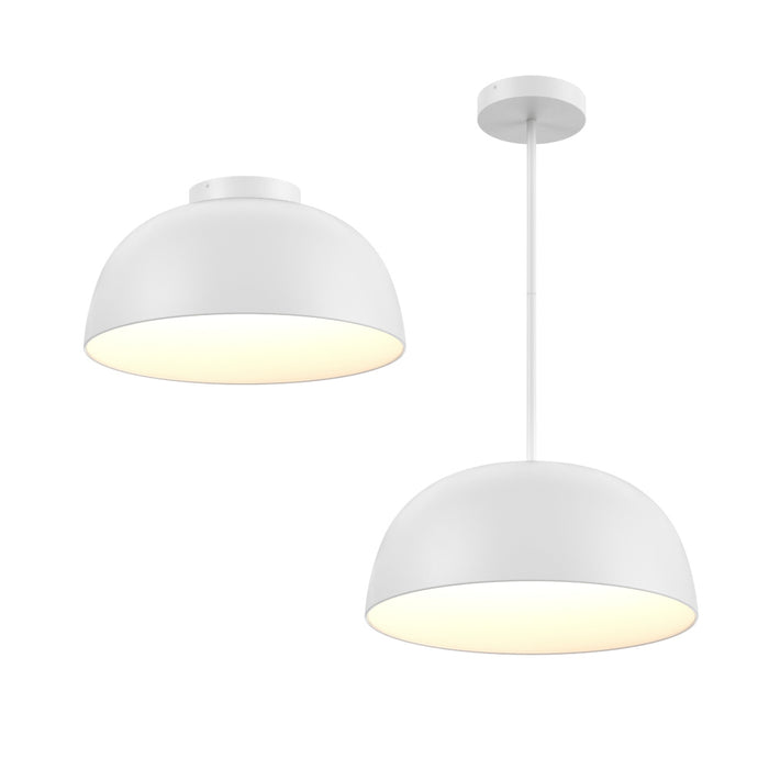 20in 2 - 1 Pendant And Flush Mount, Universal Driver - White | NAPF20-CC-UNV-WH