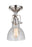 Craftmade State House 1 Light Clear Dome Semi Flush in Polished Nickel