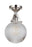 Craftmade State House 1 Light Clear Ribbed Globe Semi Flush in Polished Nickel