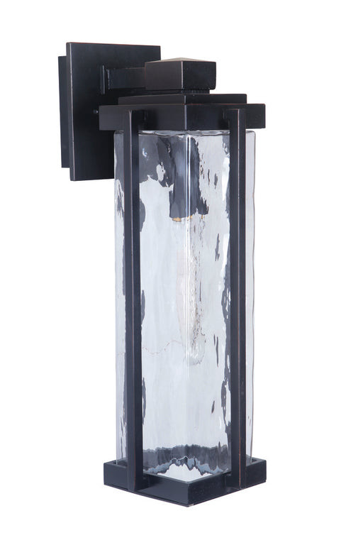Craftmade Pyrmont 1 Light Medium Outdoor Wall Lantern in Oiled Bronze Gilded with Clear Hammered Glass