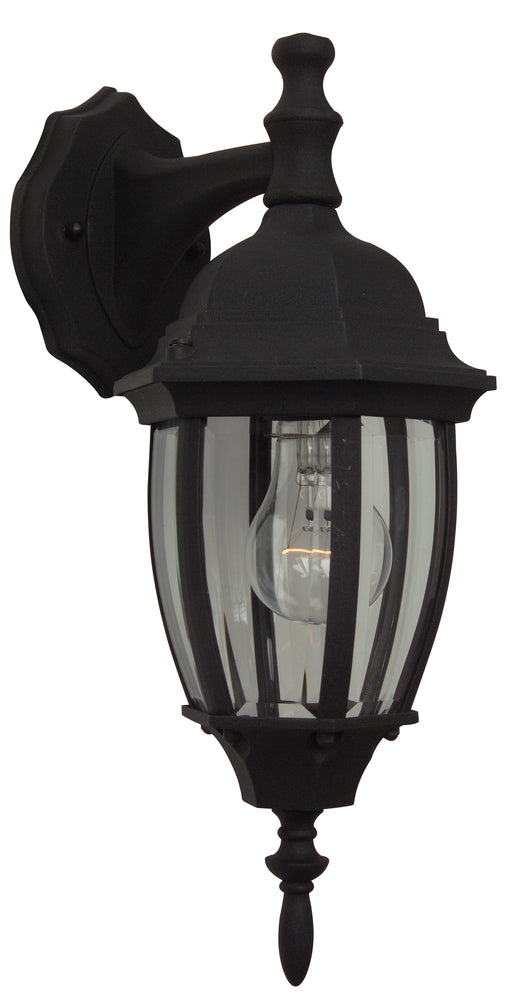 Craftmade Bent Glass 1 Light Small Outdoor Wall Lantern in Textured Black