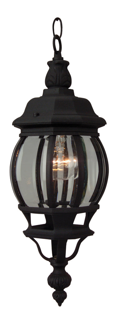 Craftmade French Style 1 Light Outdoor Pendant in Textured Black