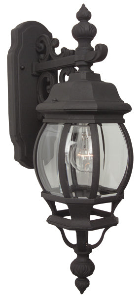 Craftmade French Style 1 Light Small Outdoor Wall Lantern in Textured Black