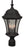 Craftmade Curved Glass Cast 3 Light Outdoor Post Mount in Textured Black