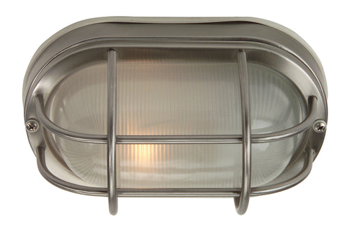 Craftmade Oval Bulkhead 1 Light Small Flush/Wall Mount in Stainless Steel