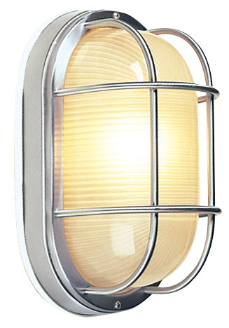 Craftmade Oval Bulkhead 1 Light Large Flush/Wall Mount in Stainless Steel