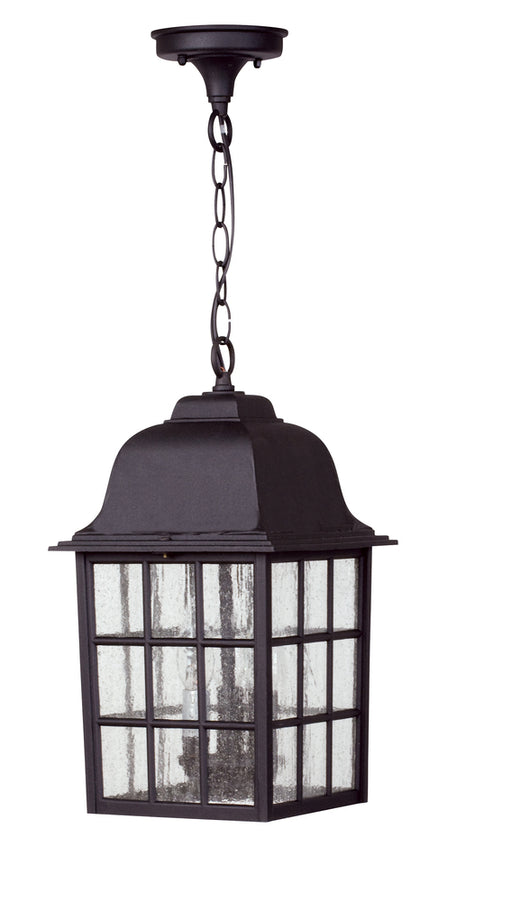 Craftmade Grid Cage 3 Light Outdoor Pendant in Textured Black
