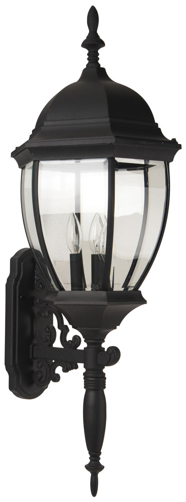 Craftmade Bent Glass Cast 3 Light Large Outdoor Wall Mount in Textured Black