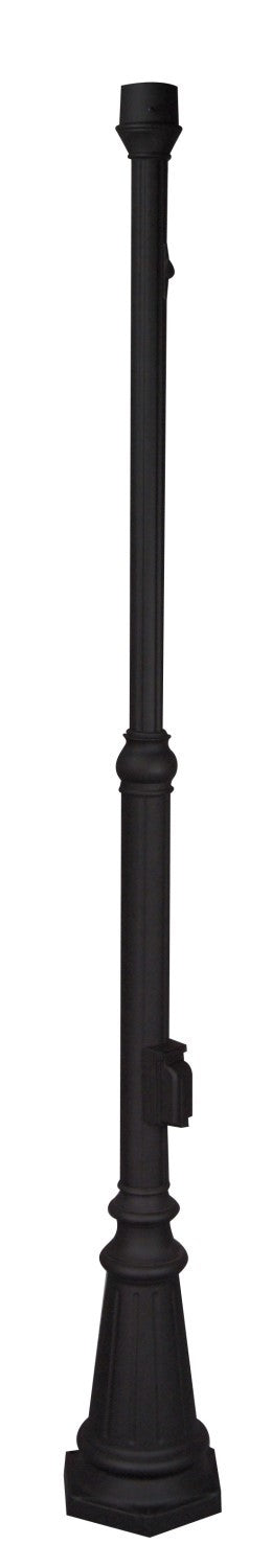 Craftmade 80" Pad Mount Post w/Photocell & Outlet in Textured Black