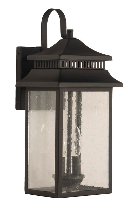 Craftmade Crossbend 2 Light Medium Outdoor Wall Lantern in Textured Black