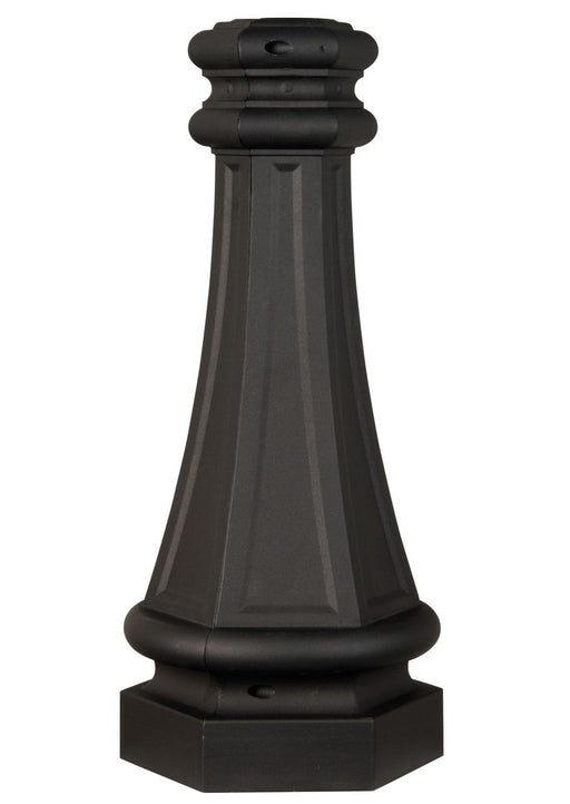 Craftmade 22.5" Fluted Direct Burial Post Wrap in Textured Black